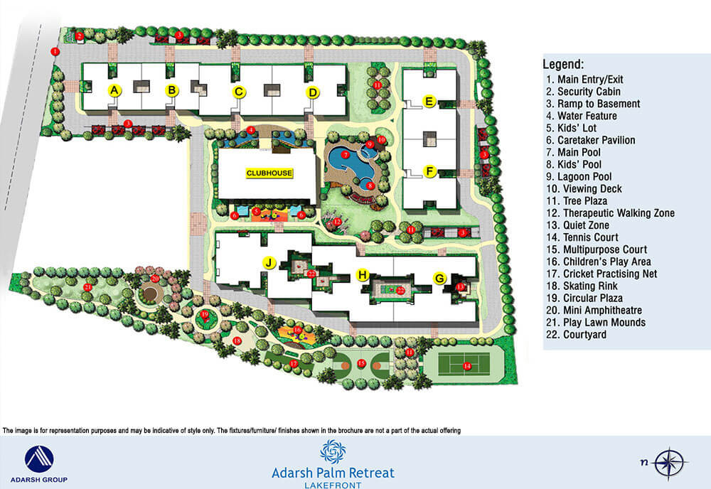 Master Plan - Adarsh Palm Retreat Lake Front