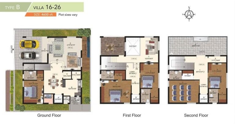 4 BHK - 4600 - Halcyon Homes Villas