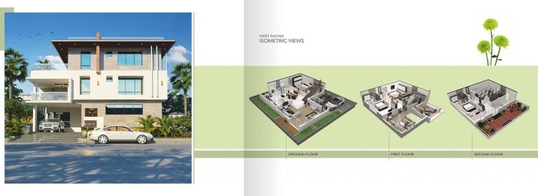 West 3D View - Halcyon Homes Villas