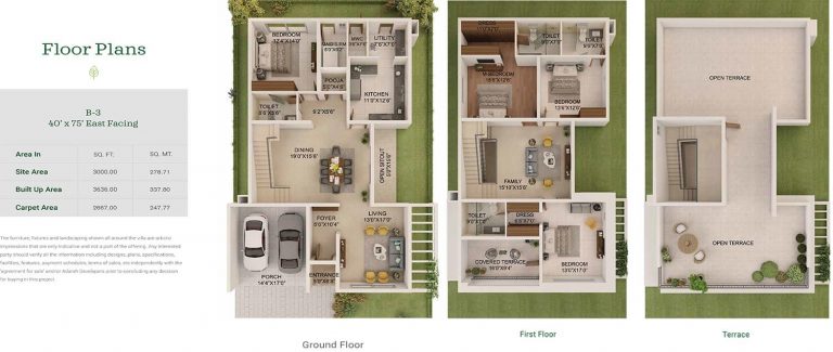 B3 East - 3636 - Adarsh Sanctuary Villas