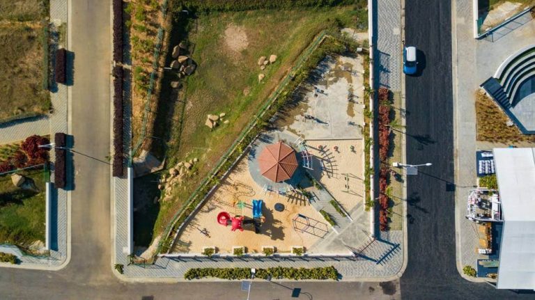 Kids Play Area Aerial - Cornerstone Campan Valley Plots