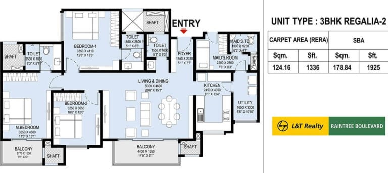 3 BHK Regalia - 1925 L And T Raintree Boulevard Phase 2