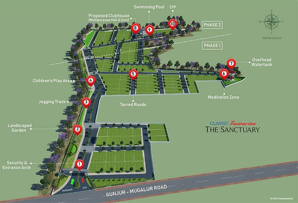 Master Plan - Classic Featherlite The Sanctuary Plots