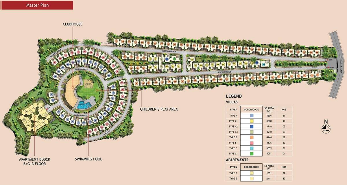 Master Plan - Prestige Silver Oak Whitefield Villa