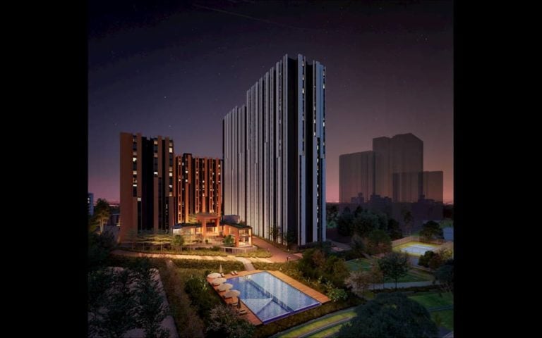 Assetz Canvas and Cove Phase 2 Night Elevation View