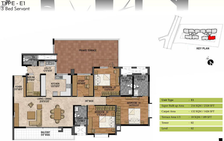 3.5 BHK - 2328 - Prestige Woodland Park Banaswadi