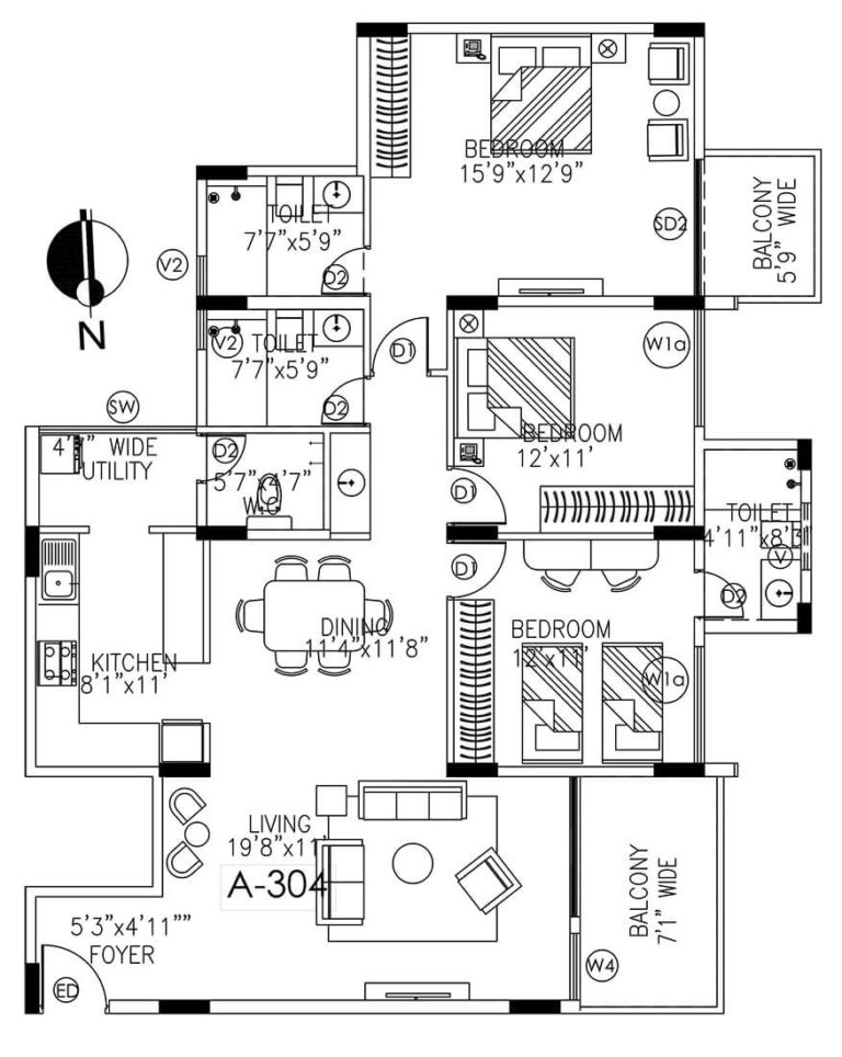 3 BHK - 1860 Sqft - Umiya Woods Whitefield