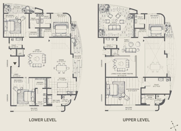 5 BHK Duplex Sky Villa - 6264