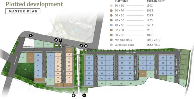Layout Plan Plots - Assetz Earth And Essence