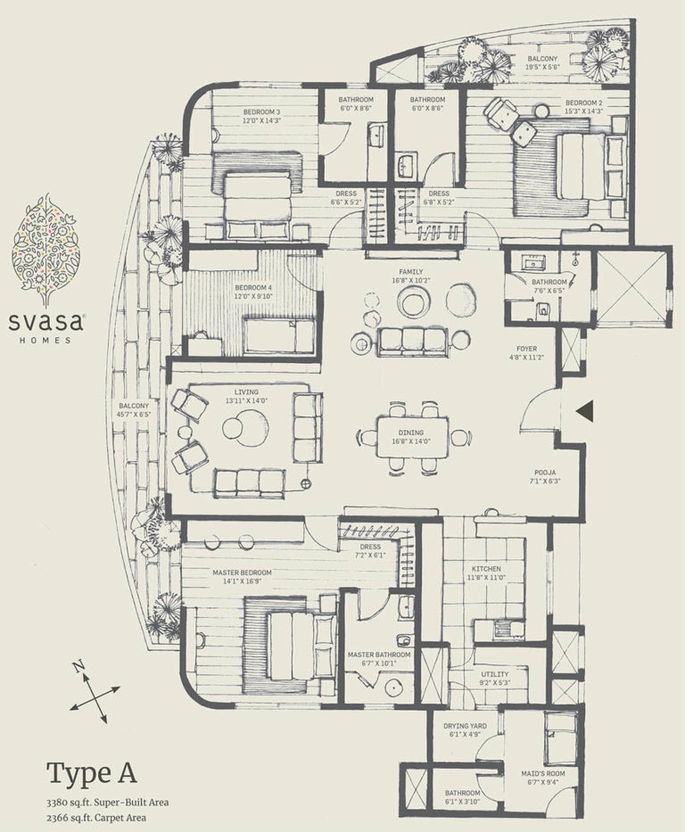 Type A - 3380 - Floor Plans Svasa Homes