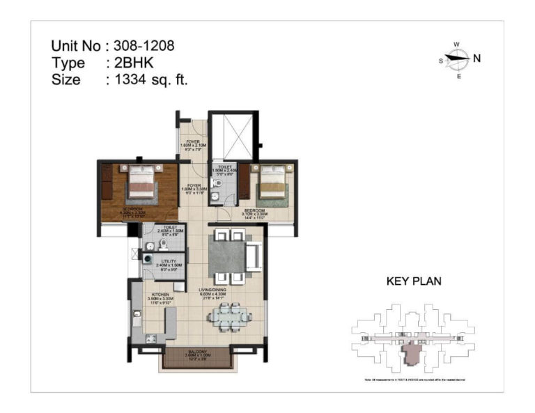 2 BHK 1334 - CasaGrand Monte Carlo