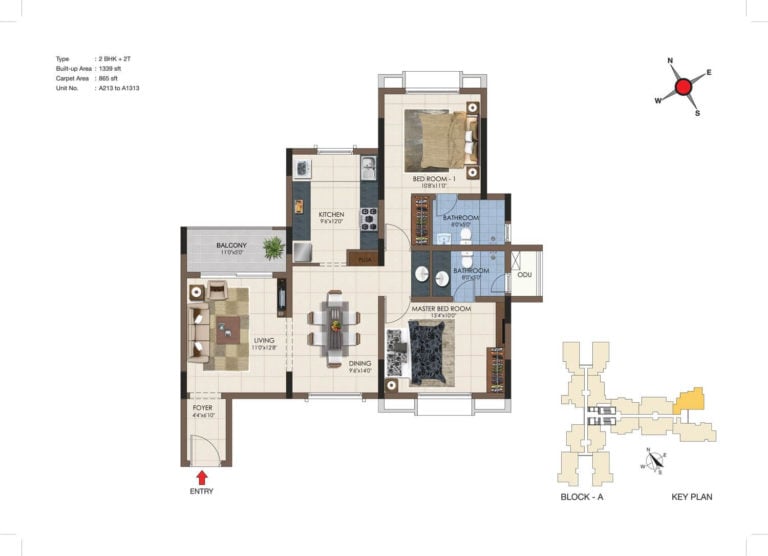 2 BHK 1339 - Casagrand Northern Star