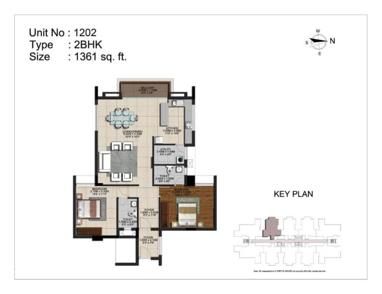 2 BHK 1361 - CasaGrand Monte Carlo