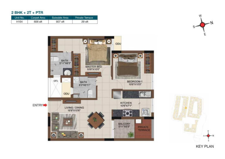 2 BHK 907 - Casagrand Castle Chennai