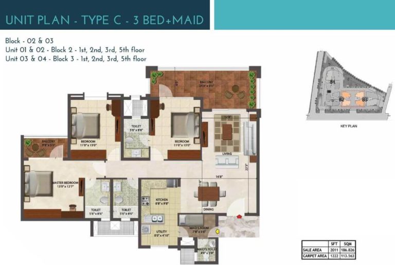 3 BHK 2011 - Prestige Ocean Crest Goa