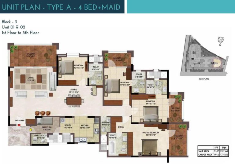 4 BHK 1912 - Prestige Ocean Crest Goa