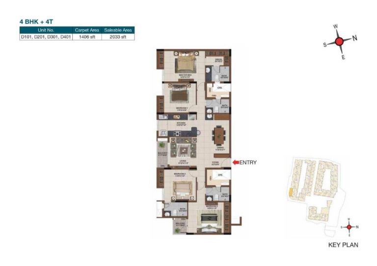 4 BHK 2033 - Casagrand Castle Chennai