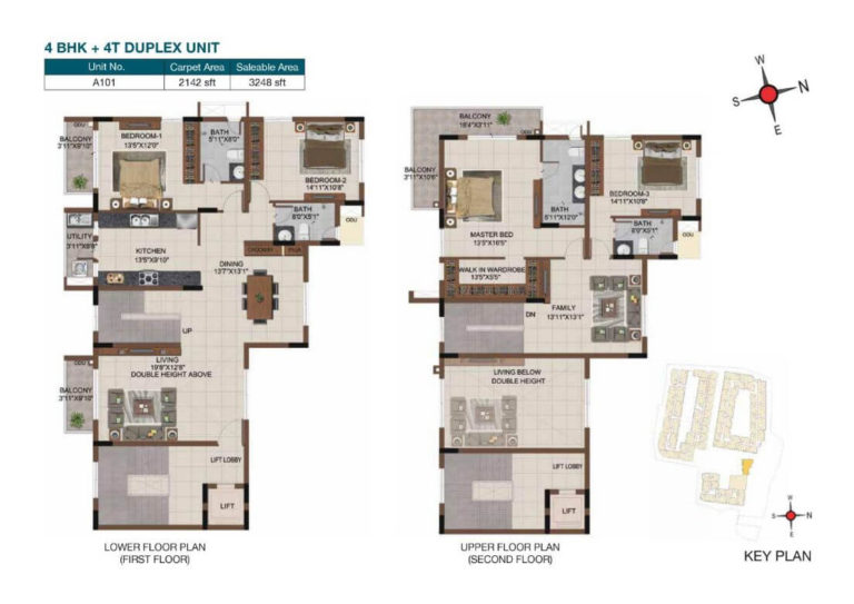 4 BHK Duplex 3248 - Casagrand Castle Chennai