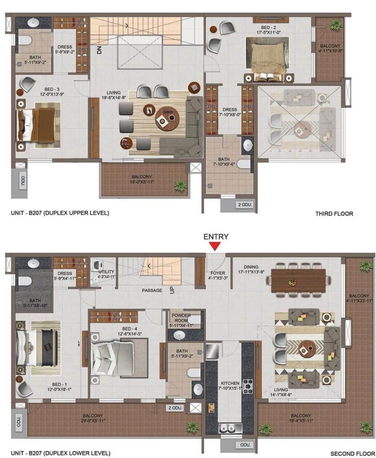 4 BHK Duplex - 4144 - Casagrand Utopia Chennai