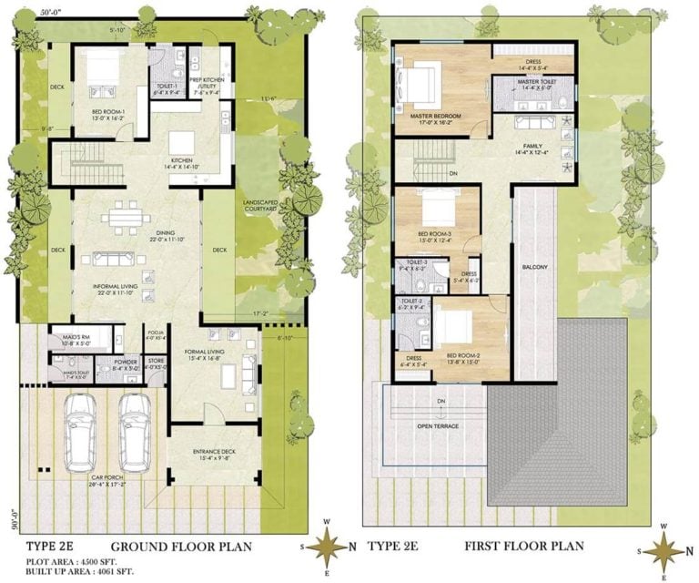 4 BHK Duplex Type 2 - 4061 (4500) - Chaithanya Samarth Villas