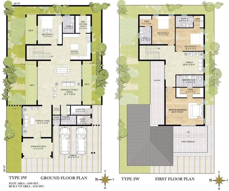 4 BHK Duplex Type 2 - 4195 (4500) - Chaithanya Samarth Villas
