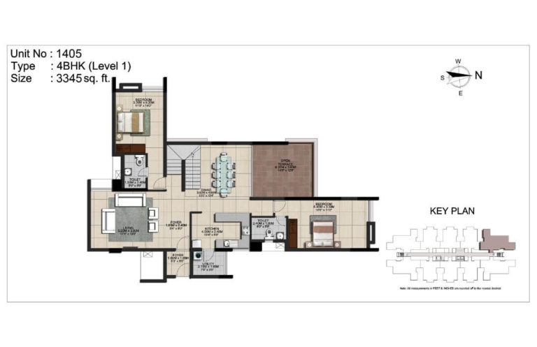 4 BHK L1 3345 - CasaGrand Monte Carlo