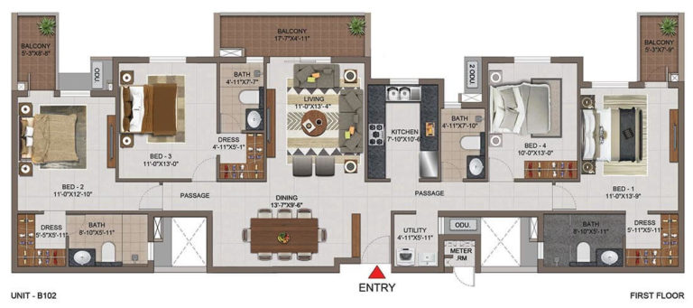 4 BHK Signature - 2342 - Casagrand Utopia Chennai