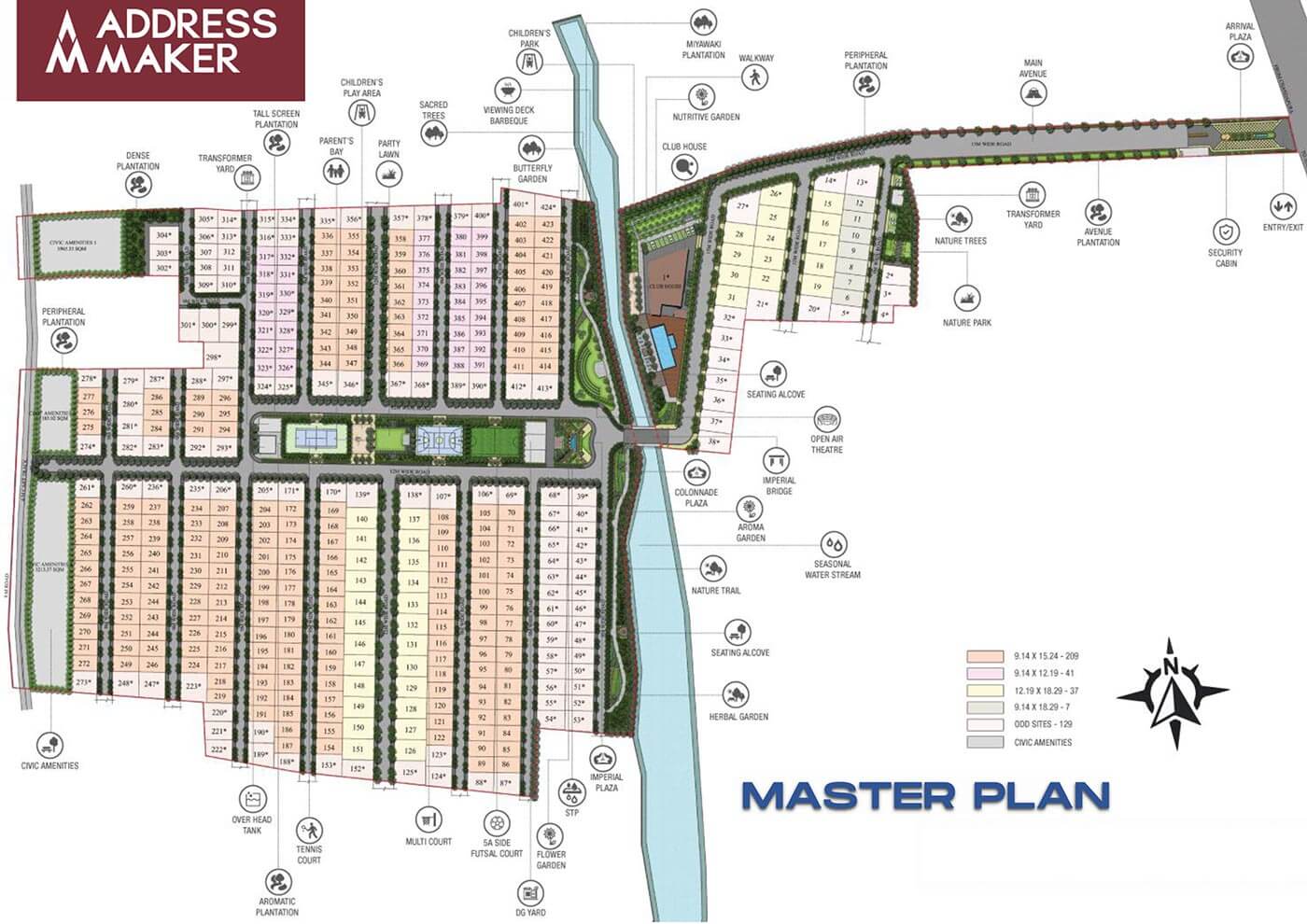 Master Plan - The Imperial Address Chandapura Plots