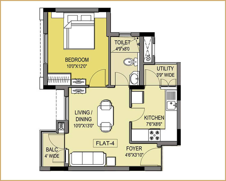1 BHK - 611 To 620 - Purva Windermere Chennai