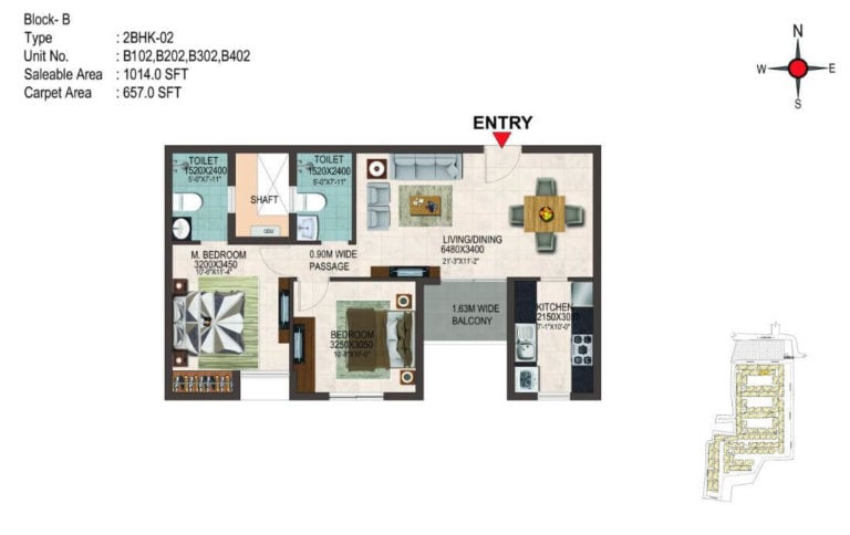 2 BHK 1014 - CasaGrand Savoye Chennai