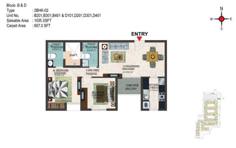 2 BHK 1035 - CasaGrand Savoye Chennai