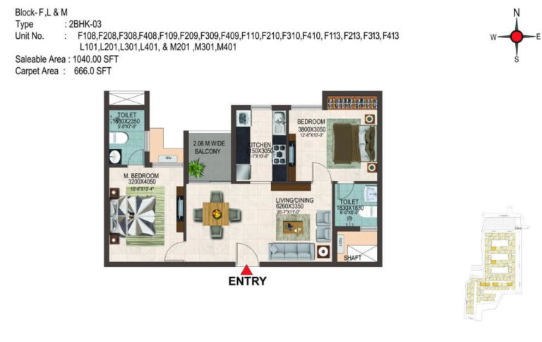 2 BHK 1040 - CasaGrand Savoye Chennai