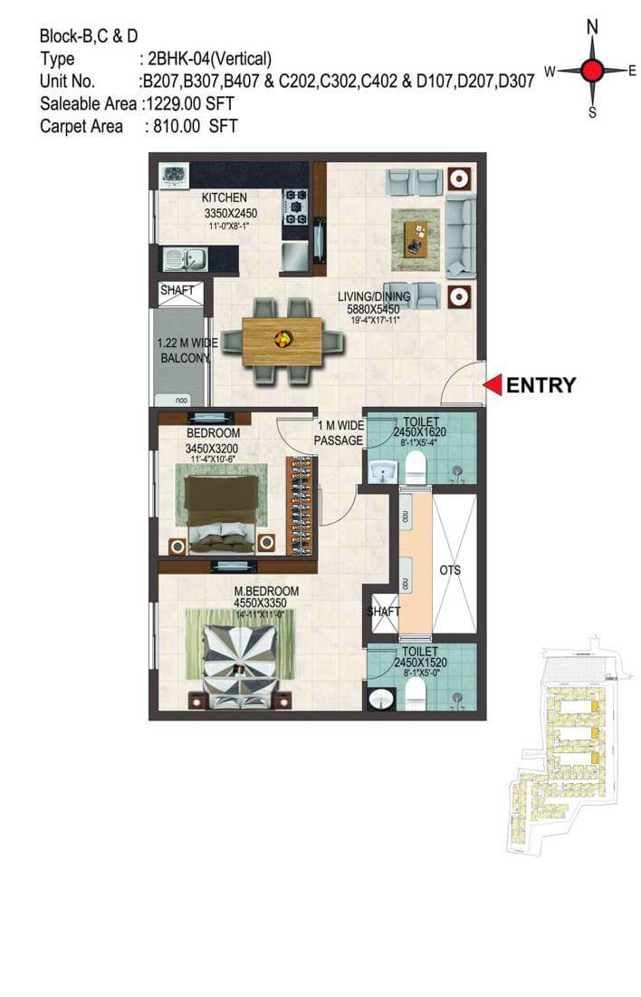 2 BHK 1229 - CasaGrand Savoye Chennai