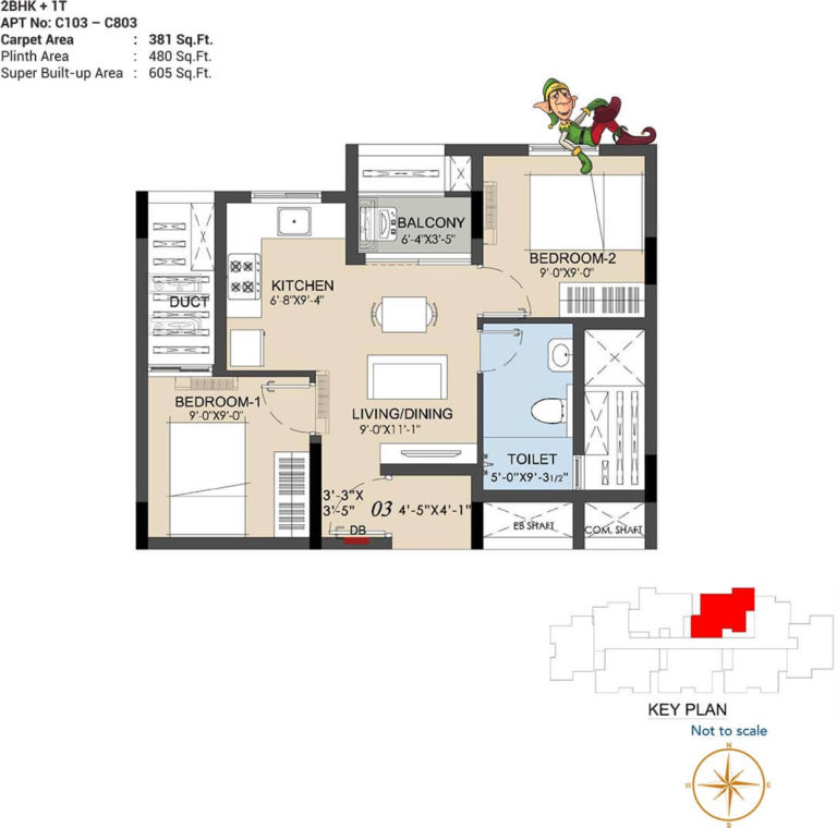 2 BHK 605 - Radiance Icon Chennai