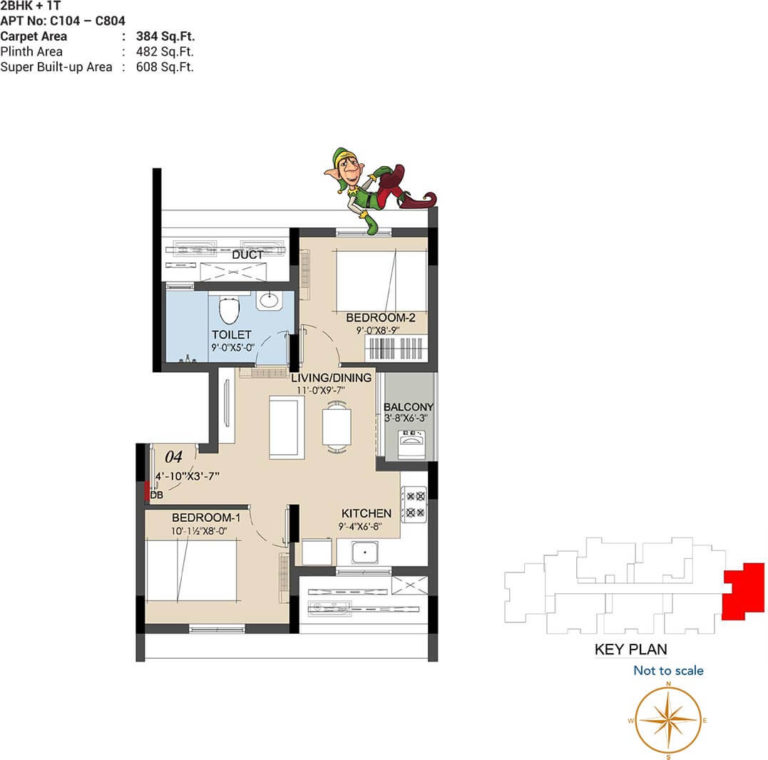 2 BHK 608 - Radiance Icon Chennai
