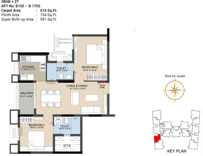 2 BHK 951 - Radiance Icon Chennai