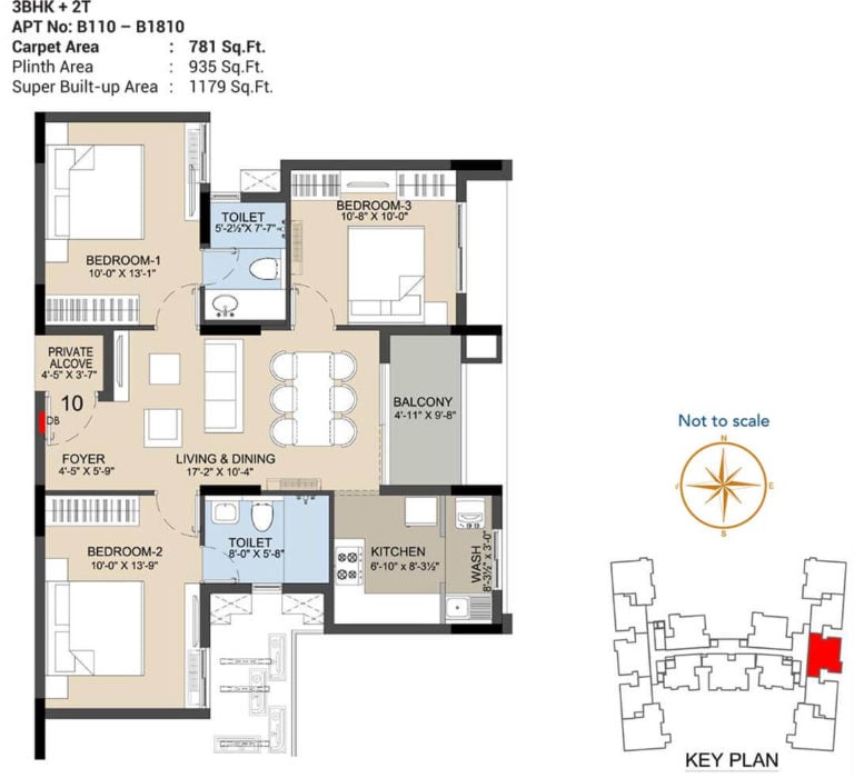 3 BHK 1179 - Radiance Icon Chennai