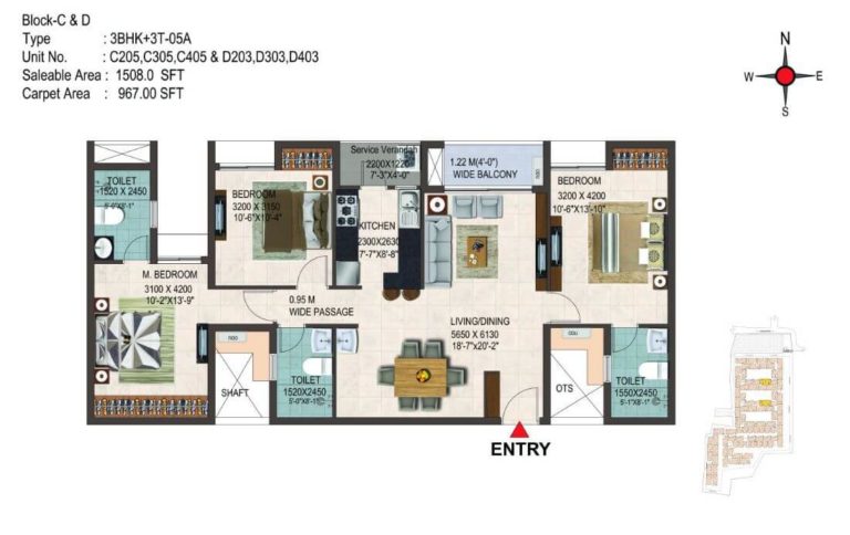 3 BHK 1508 - CasaGrand Savoye Chennai