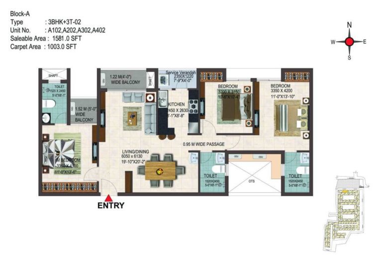 3 BHK 1581 - CasaGrand Savoye Chennai