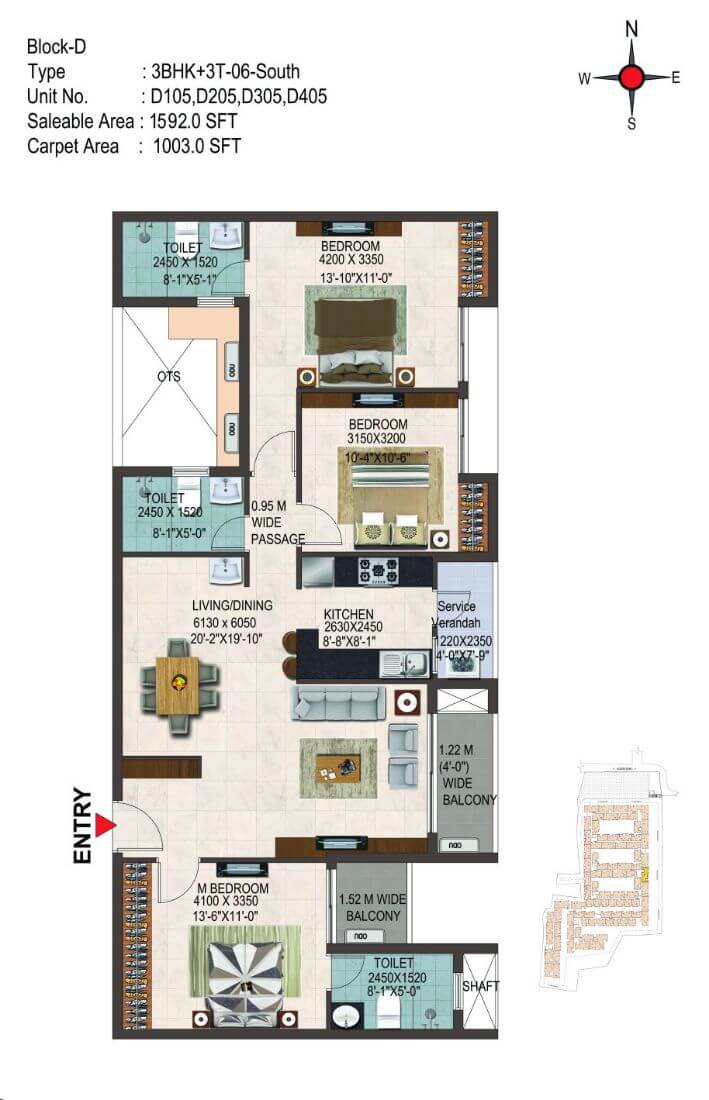 3 BHK 1592 - CasaGrand Savoye Chennai