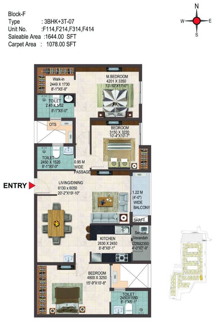 3 BHK 1644 - CasaGrand Savoye Chennai