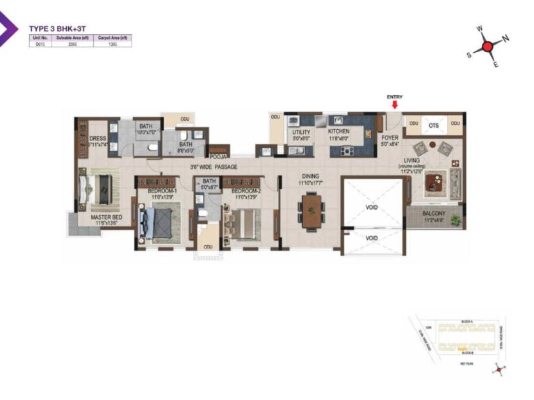 3 BHK 2096 - Casagrand Amethyst Sholinganallur