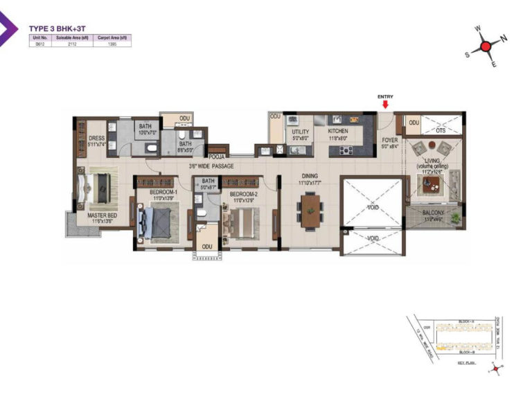 3 BHK 2112 - Casagrand Amethyst Sholinganallur