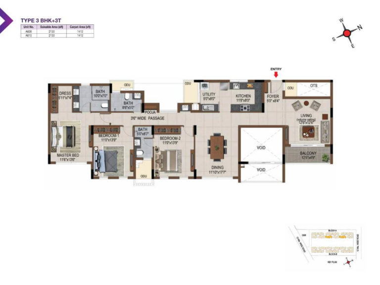 3 BHK 2130 - Casagrand Amethyst Sholinganallur