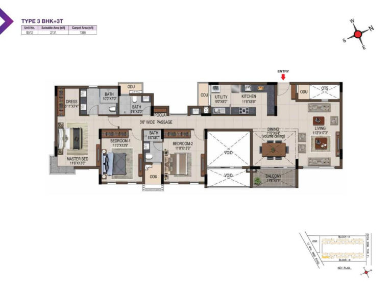 3 BHK 2131 - Casagrand Amethyst Sholinganallur