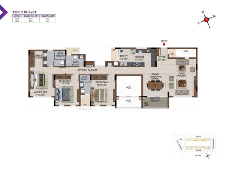 3 BHK 2148 - Casagrand Amethyst Sholinganallur