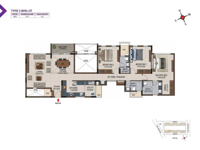 3 BHK 2150 - Casagrand Amethyst Sholinganallur