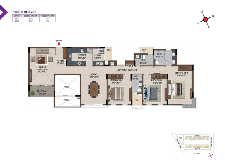3 BHK 2180 - Casagrand Amethyst Sholinganallur