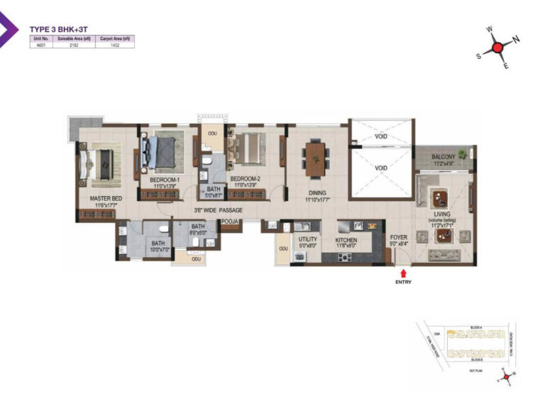 3 BHK 2182 - Casagrand Amethyst Sholinganallur