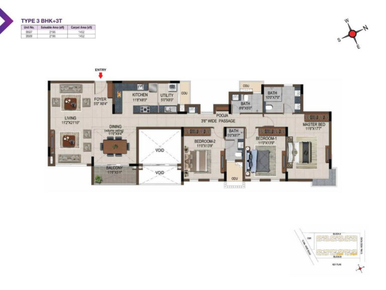 3 BHK 2196 - Casagrand Amethyst Sholinganallur